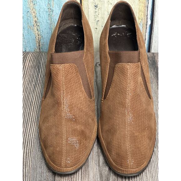 Amalfi By Rangoni Women’s Brown Suede Heels Pump Size 10M Made In Italy - Picture 5 of 16